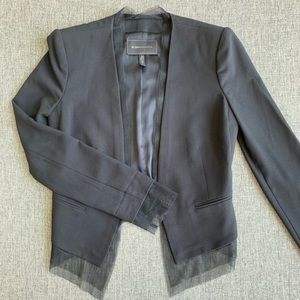 BCBGMAXAZRIA Lace Trim blazer
